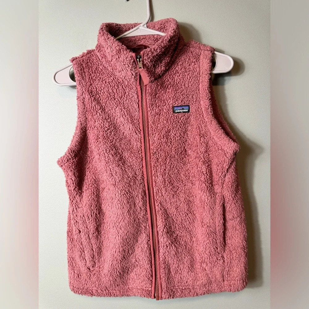 Patagonia Girls Los Gatos Fleece Vest Rosehip XXL 16-18